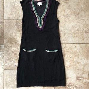 Anthropology Sweater Dress w/ double chain belt